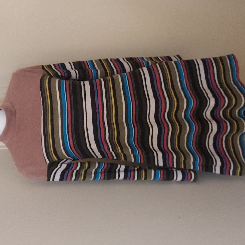 Women's Multi-colored Striped Mini Dress/Tunic